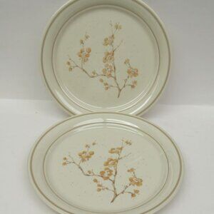 2 - Corning Ware Corelle CHINA BLOSSOM 8 1/4 Inch Luncheon Plates - U.S.A.